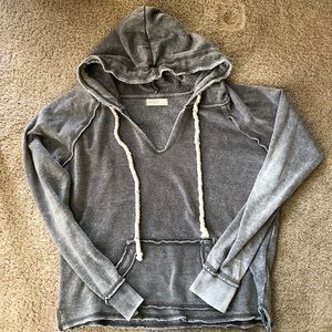 slouchy grey pullover hoodie